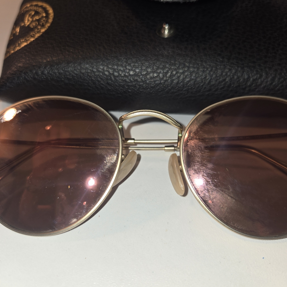Rayban Gold and Pink Sunglasses
